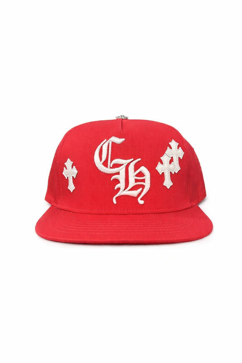 CHROME HEARTS HAT CROSSES RED