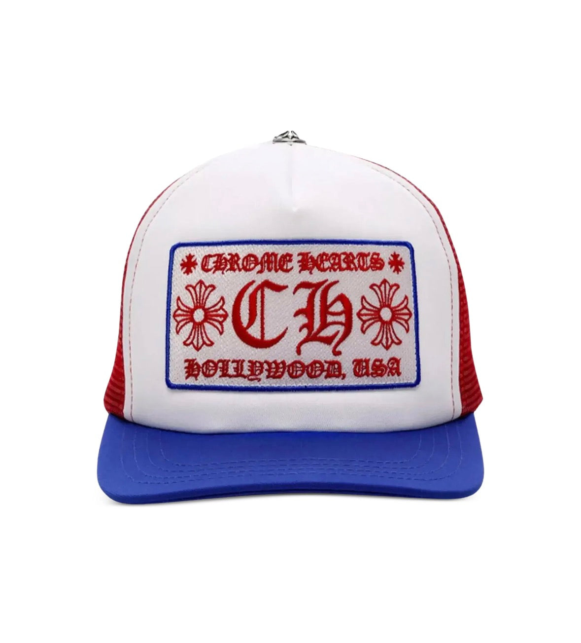 CHROME HEARTS BLUE AND RED HAT
